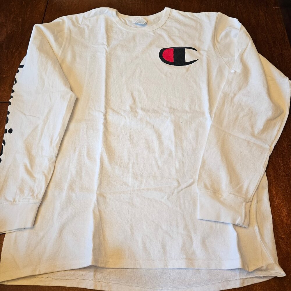 Champion Men's "Big C" T-Shirt, White, Sz XL